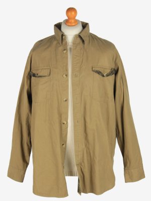 Mens Shirt Lined Jacket Vintage Size L Light Green C2472-157741