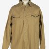 Mens Shirt Lined Jacket Vintage Size L Light Green C2472-0