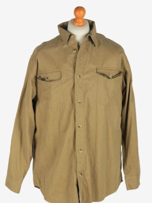 Mens Shirt Lined Jacket Vintage Size L Light Green C2472-0