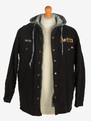Mens Dickies Hooded Workwear Jacket Vintage Size S Black C2480-157776