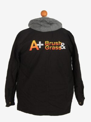 Mens Dickies Hooded Workwear Jacket Vintage Size S Black C2480-157778