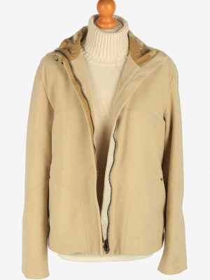 Womens Versace Sport Fleece Jacket Vintage Size L Beige C2484-157796