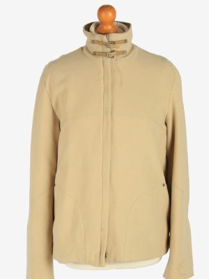 Womens Versace Sport Fleece Jacket Vintage Size L Beige C2484-0