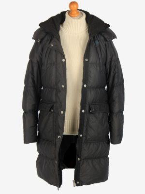 Womens Long Nike Puffer Jacket Padded Vintage Size S Black C2487-157916