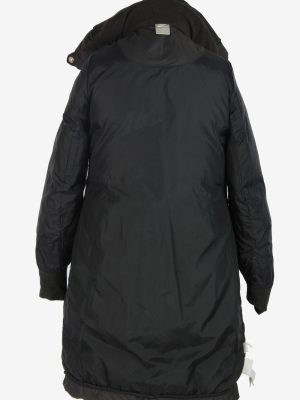 Womens Long Nike Puffer Jacket Padded Vintage Size S Black C2487-157919