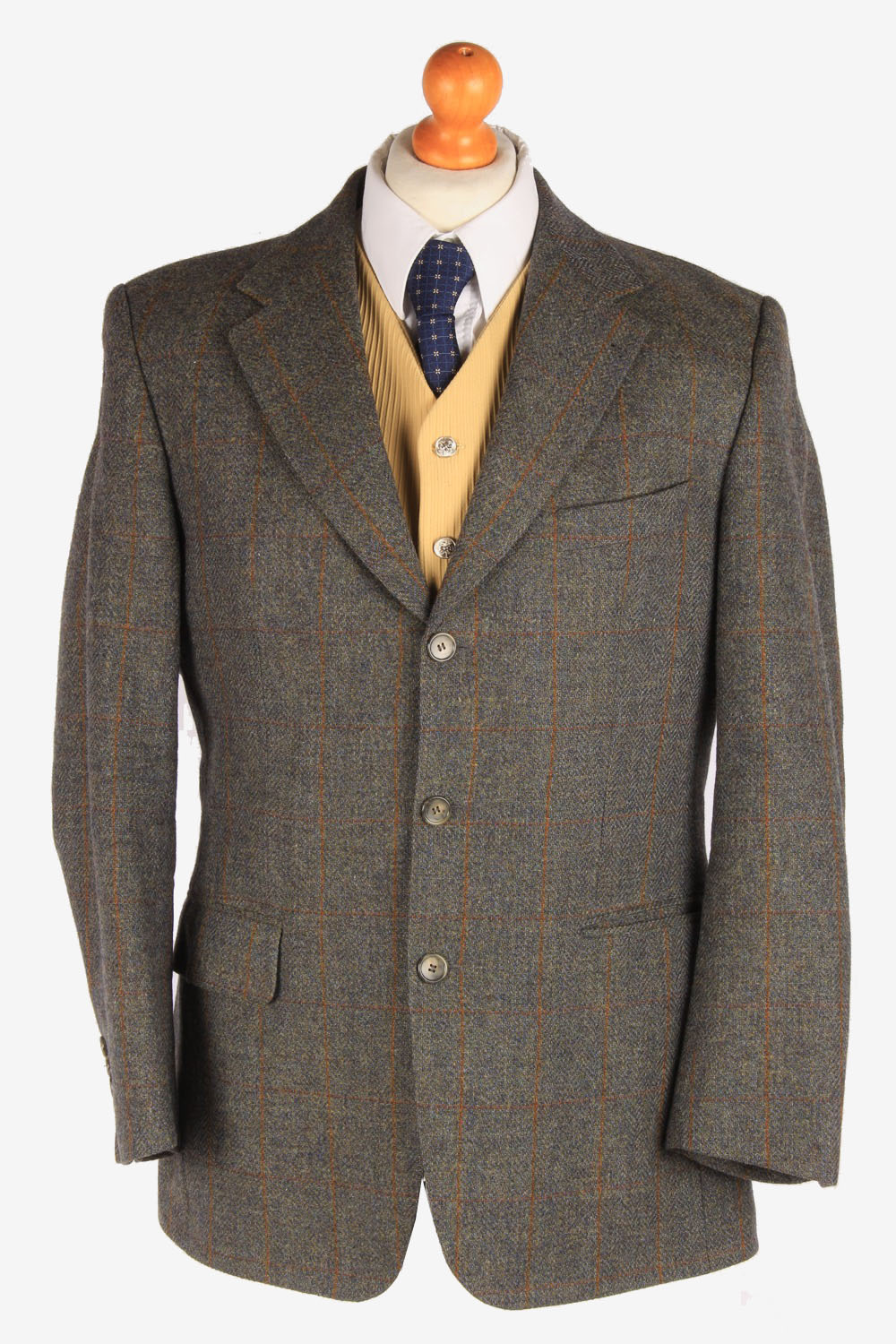 Burberry Mens Blazer Jacket Tweed Windowpane Grey M – Pepper Tree London
