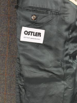 Burberry Tweed Mens Blazer Jacket Windowpane Country Size M Grey -HT2926-165485