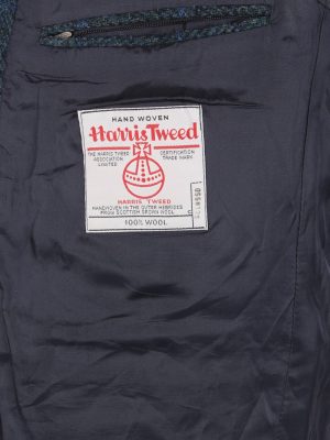 Harris Tweed Mens Blazer Jacket Windowpane Country Size L Dark Green -HT2994-165895