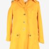 Women's Sherpa Overcoat Sherpa Collar Vintage Size S Yellow C3066-0