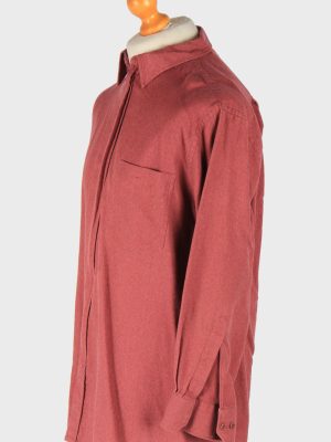 Mens Long Sleeves Flannel Shirt Caton Full Zip Vintage Size L Rose SH4061-163884