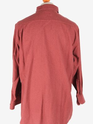 Mens Long Sleeves Flannel Shirt Caton Full Zip Vintage Size L Rose SH4061-164125