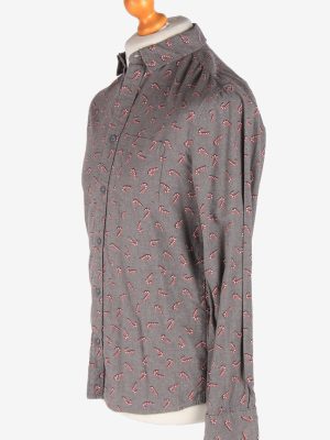 H&M Men's Long Sleeves Flannel Shirt Button Up Vintage Size S Grey SH4136-164840