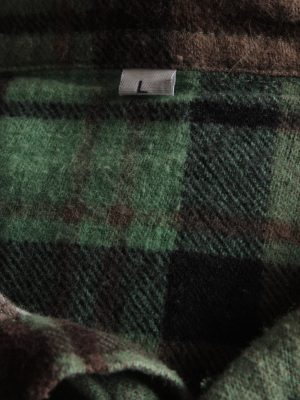 Flannel Shirt Men's Long Sleeves Button Up Vintage Size L Multi SH4144-164874