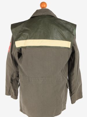 Mens Army Coat Jacket Outdoor Vintage Size L Grey C3004-162830