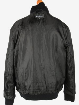 Leather Jacket Men's Zip Up Vintage Size XL Black C2769-159912