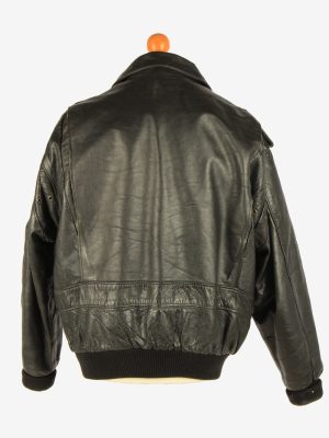 Men's U.S Force Leather Motorbike Jacket Vintage Size XXL Black C2722-159629