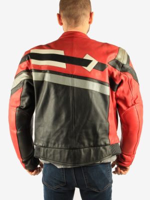 Men's Leather Motorcycle Jacket Race Biker Vintage Size S Multi C2741-159744