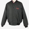 USA College Mens Bomber jacket Vintage Size L Black C2813-0