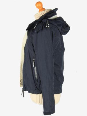 Super Dry Womens Jacket Cliff Emboss Outdoor Vintage Size S Navy C2835-160318
