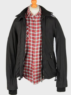 Super Dry Mens Jacket Outdoor Zip Up Vintage Size XL Black C2840-160347