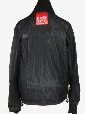 Super Dry Mens Jacket Outdoor Zip Up Vintage Size XL Black C2840-160350