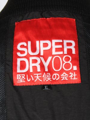 Super Dry Mens Jacket Outdoor Zip Up Vintage Size XL Black C2840-160351