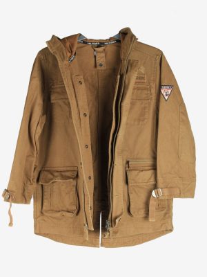 Tommy Hilfiger Mens Jacket Outdoor Zip Up Vintage Size XS Brown C2843-160365