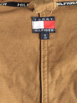 Tommy Hilfiger Mens Jacket Outdoor Zip Up Vintage Size XS Brown C2843-160369
