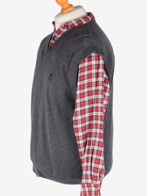 Chaps Men's Jumper Gilet Tank Top Vintage Size L Dark Grey -IL2577-164249