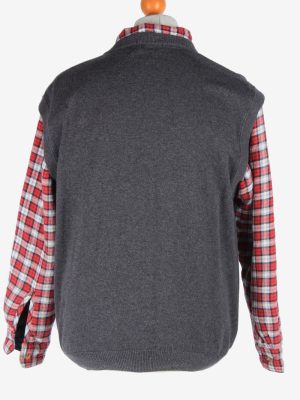 Chaps Men's Jumper Gilet Tank Top Vintage Size L Dark Grey -IL2577-164250