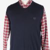 Chaps Men's Jumper Gilet Tank Top Vintage Size L Navy -IL2580-0