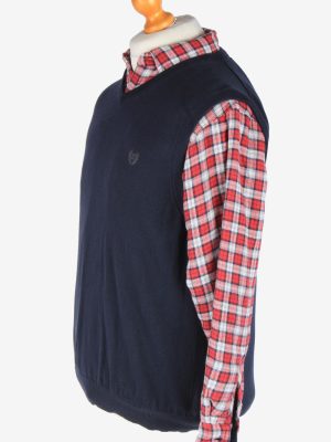 Chaps Men's Jumper Gilet Tank Top Vintage Size L Navy -IL2580-164261