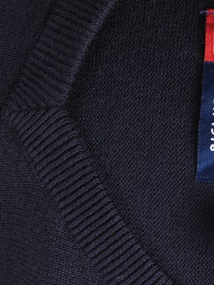 Chaps Men's Jumper Gilet Tank Top Vintage Size L Navy -IL2580-164263