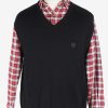 Chaps Men's Jumper Gilet Tank Top Vintage Size L Black -IL2583-0