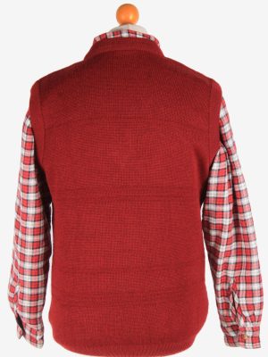 Sleeveless Jumper Sweater Vest Pullover Vintage Size L Burgundy -IL2604-164358