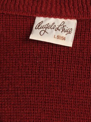 Sleeveless Jumper Sweater Vest Pullover Vintage Size L Burgundy -IL2604-164359