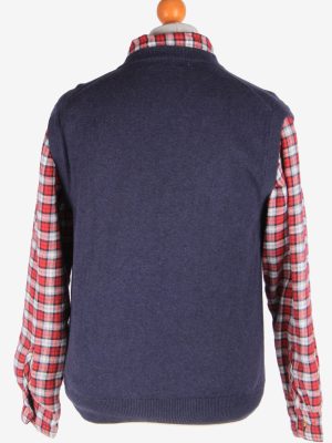 Sleeveless Jumper Sweater Vest Pullover Vintage Size L Navy -IL2635-164482