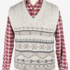 Sleeveless Jumper Sweater Vest Pullover Vintage Size M Grey -IL2642-0