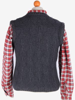 Womens Jumper Sweater Vest Pullover Vintage Size S Dark Grey -IL2643-164514