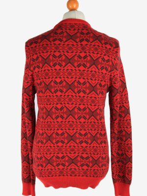 Chaps Crew Neck Jumper Pullover Vintage Size S Red -IL2474-161309