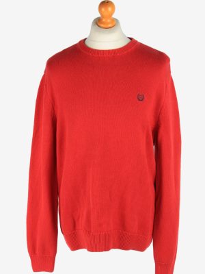 Chaps Crew Neck Jumper Pullover Vintage Size L Red -IL2475-0