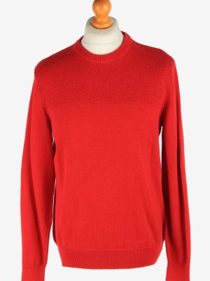 Chaps Crew Neck Jumper Pullover Vintage Size S Red -IL2478-0