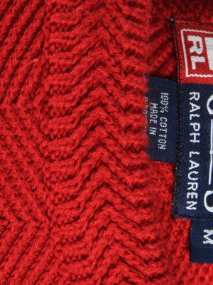 Chaps Crew Neck Jumper Snow Flake Vintage Size M Red -IL2482-161342