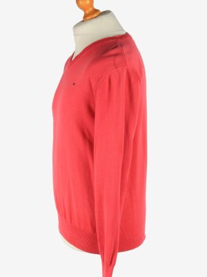 Tommy Hilfiger V Neck Jumper Pullover Vintage Size M Pink -IL2493-161384