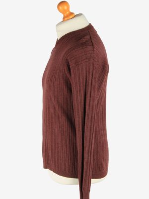 Chaps V Neck Jumper Pullover Vintage Size M Maroon -IL2497-161400