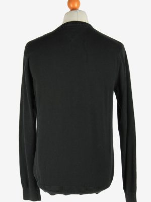 Tommy Hilfiger V Neck Jumper Pullover Vintage Size M Black -IL2501-161417