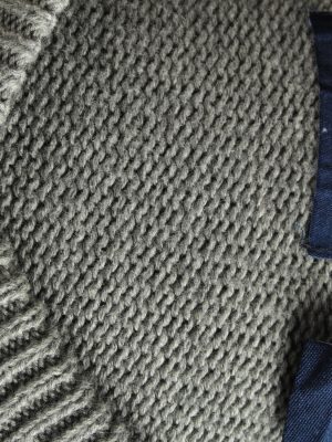 Chaps V Neck Jumper Pullover Vintage Size L Light Grey -IL2505-161434