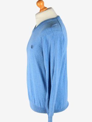 Chaps V Neck Jumper Pullover Vintage Size M Light Blue -IL2508-161444