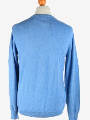 Chaps V Neck Jumper Pullover Vintage Size M Light Blue -IL2508-161445