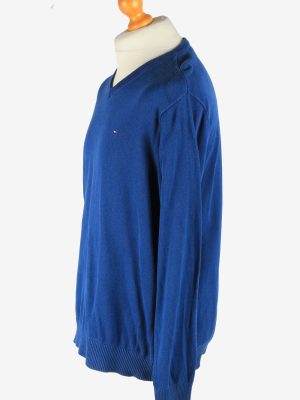 Tommy Hilfiger V Neck Jumper Pullover Vintage Size XL Dark Blue -IL2511-161456